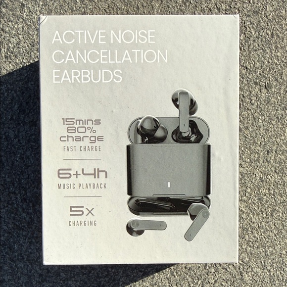 Finity Duo White Earbuds with Noise Cancellation - Picture 2 of 2